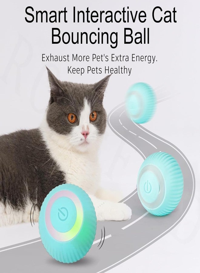 RONFILD Cat Toy Ball Intelligent Funny Cat Ball 360 Degree Rotatable Cat Toys Rechargeable Rotating Ball with LED Light, Cat Chasing Toy Automatic Rotating Smart Obstacle Avoiding Cat Chasing Toy - Image 3